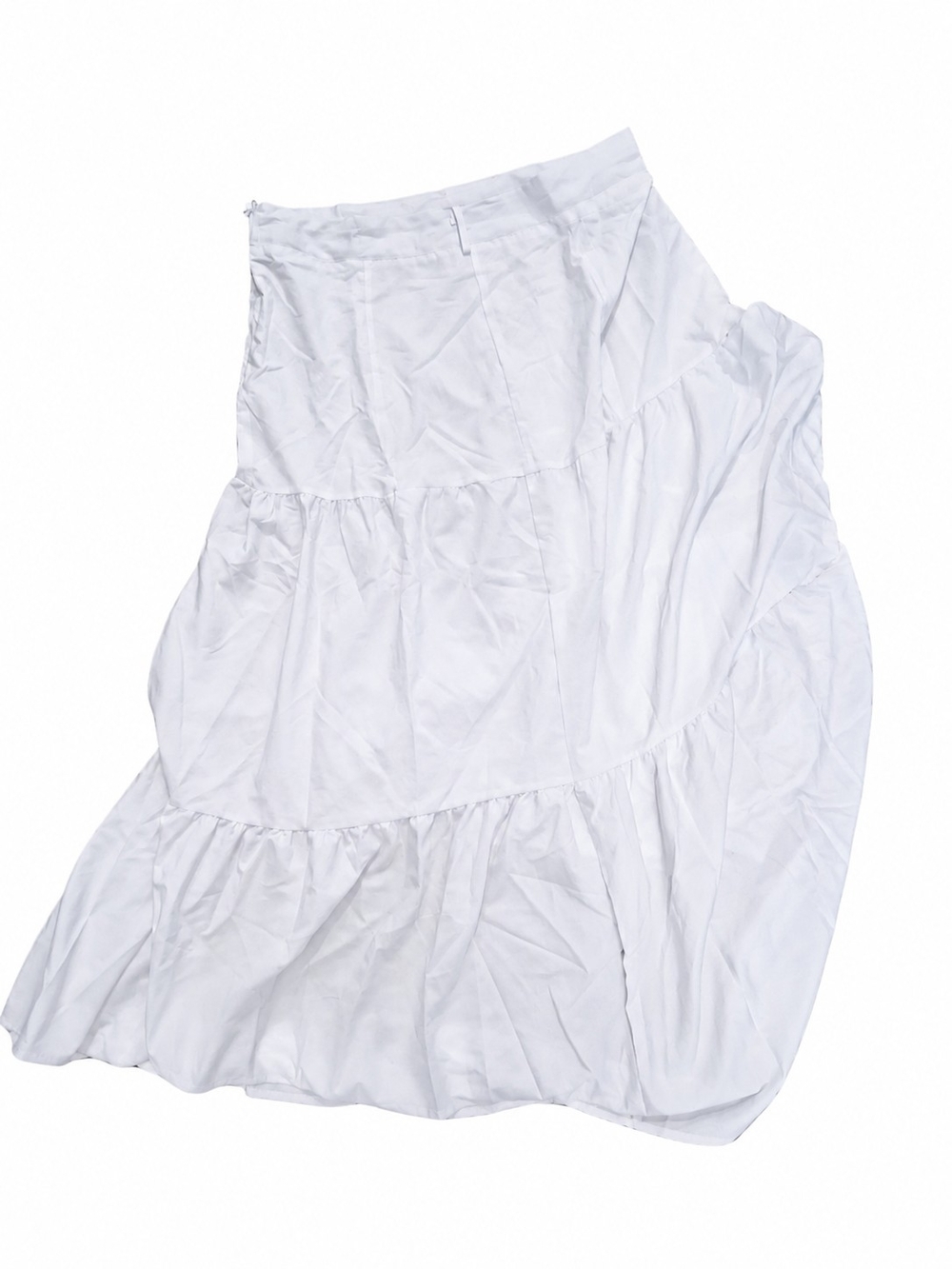 Effortless White Tiered Maxi Skirt — Flowy Summer Staple - Picture 3 of 3
